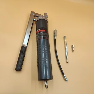 กระบอกอัดจารบี ปืนอัดจารบี 600 CC 12000 psi แบบใส (2 ลูกสูบคู่) สายอ่อน + สายแข็ง ,เครื่องมืออัดจารบี รุ่นงานหนัก