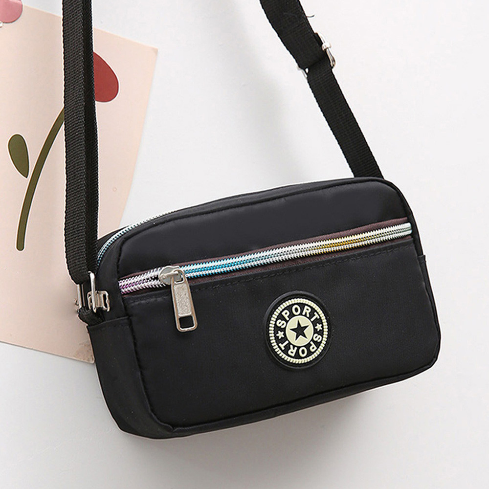 กระเป๋าสะพายข้างผู้หญิงลายดอกไม้สไตล์ใหม่ ทำจากไนลอน น้ำหนักเบา มีหลายช่อง เหมาะสำหรับใช้ในชีวิตประจำวัน - รูปที่ 4