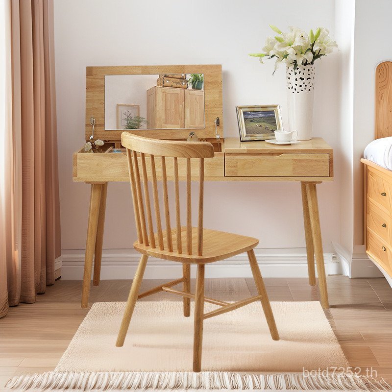Dresser สไตล์ญี่ปุ่น Influencer Dresser ไม้เนื้อแข็งห้องนอนอพาร์ทเมนต์ขนาดเล็ก Log สี Flip Dresser i