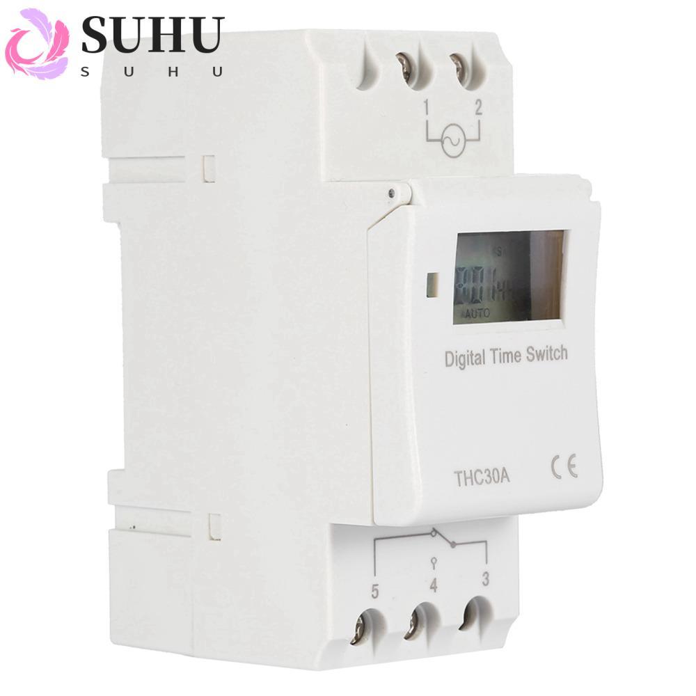 SUHU Electronic Time Control, THC 30A 220V Programmable Digital Timer Switch, Timer Relay 1-168h 7 D