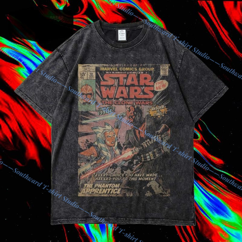 เสื้อยืด OVERSIZED / เสื้อยืด WASHED / เสื้อยืด OVERSIZED / STAR WARS THE CLONE WARS VINTAGE TEE