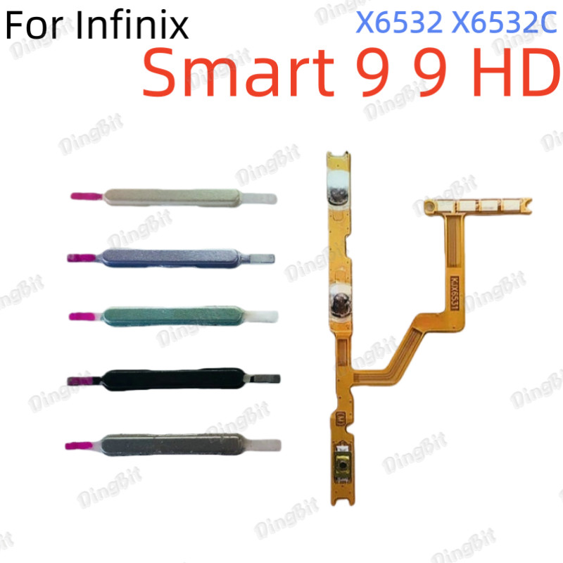 สําหรับ Infinix Smart 9 9 HD X6532 X6532C Volume Up Down ด้านข้างปุ่ม Flex Cable Replacement