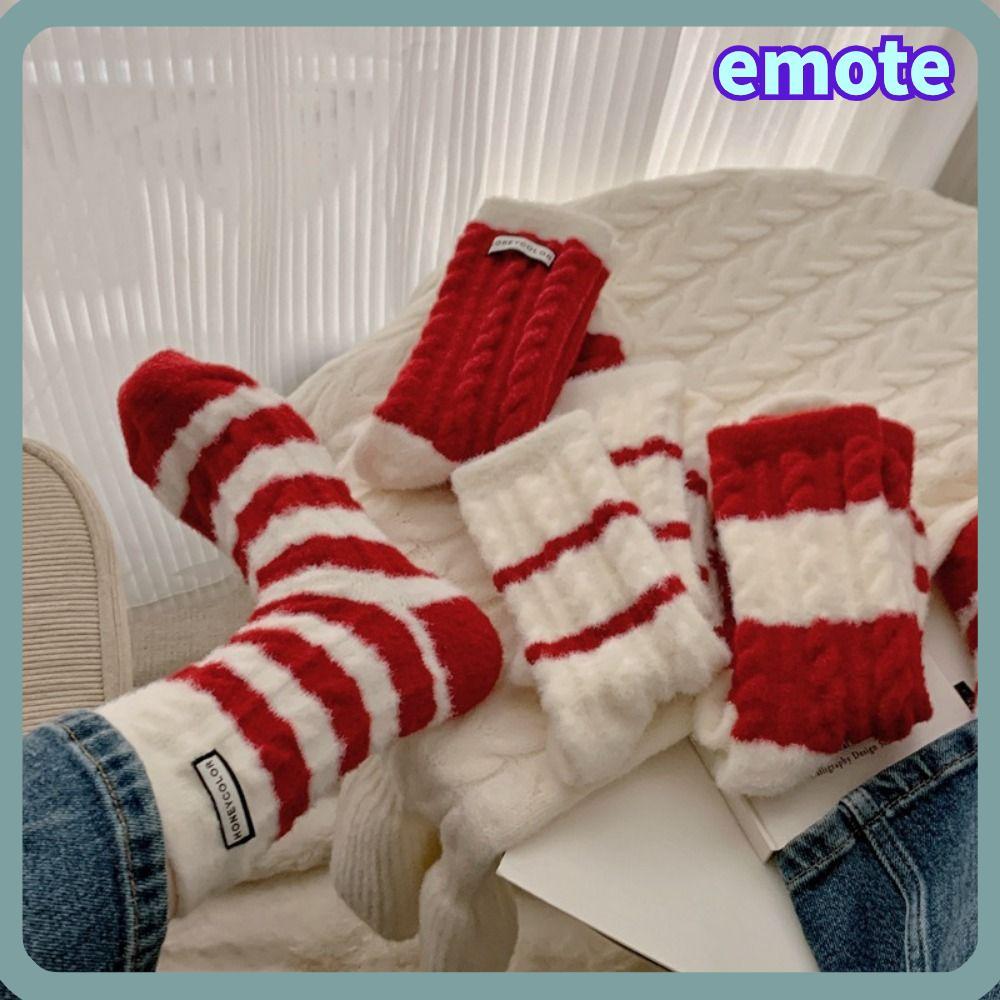 EMOTE Mink Velvet Socks, Women Thicken Thermal Sleep Sock, Home Sleep Floor Socks Coral Velvet Plush