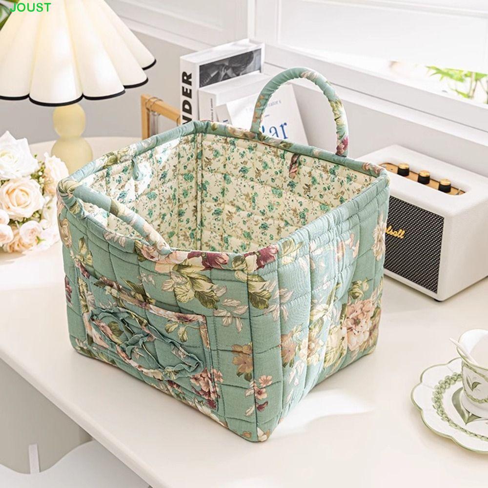 JOUST ตะกร้าเก็บผ้า, Stackable Washable ชุดชั้นในเศษกรอบ, Elegant พับสไตล์ Pastoral Sundries Storage Organizer เสื้อผ้า