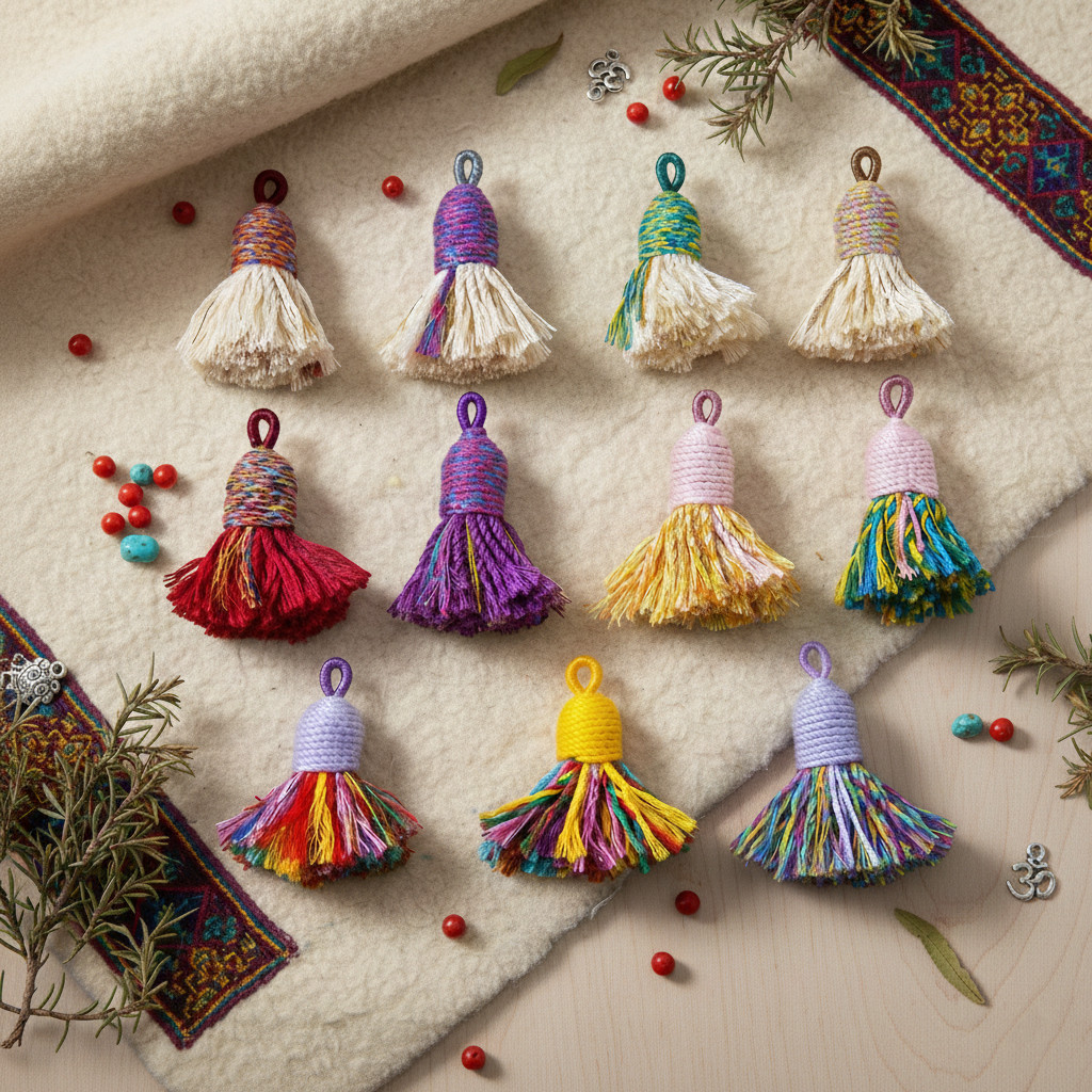 St.kunkka 2 ชิ้น สีสันด้ายฝ้ายพู่นุ่ม Fringe Charms สำหรับกระเป๋าจี้พวงกุญแจเครื่องประดับอุปกรณ์เสริม