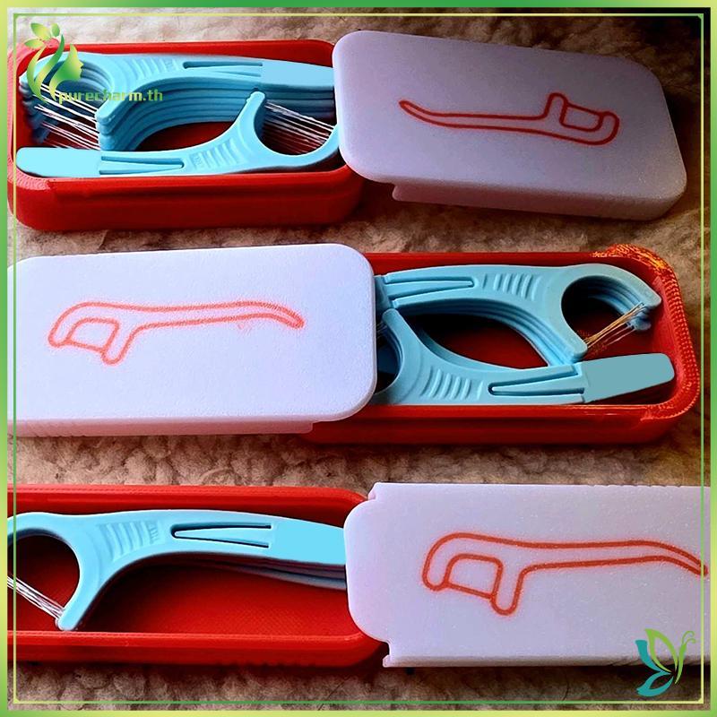 [ความงาม] กล่องไหมขัดฟันแบบพกพา Mini Toothpi และไหมขัดฟัน Organizer Mini กล่องเก็บของเลื่อนสําหรับสินค้าขนาดเล็กสําหรับ Home Office Travel {ขาย}