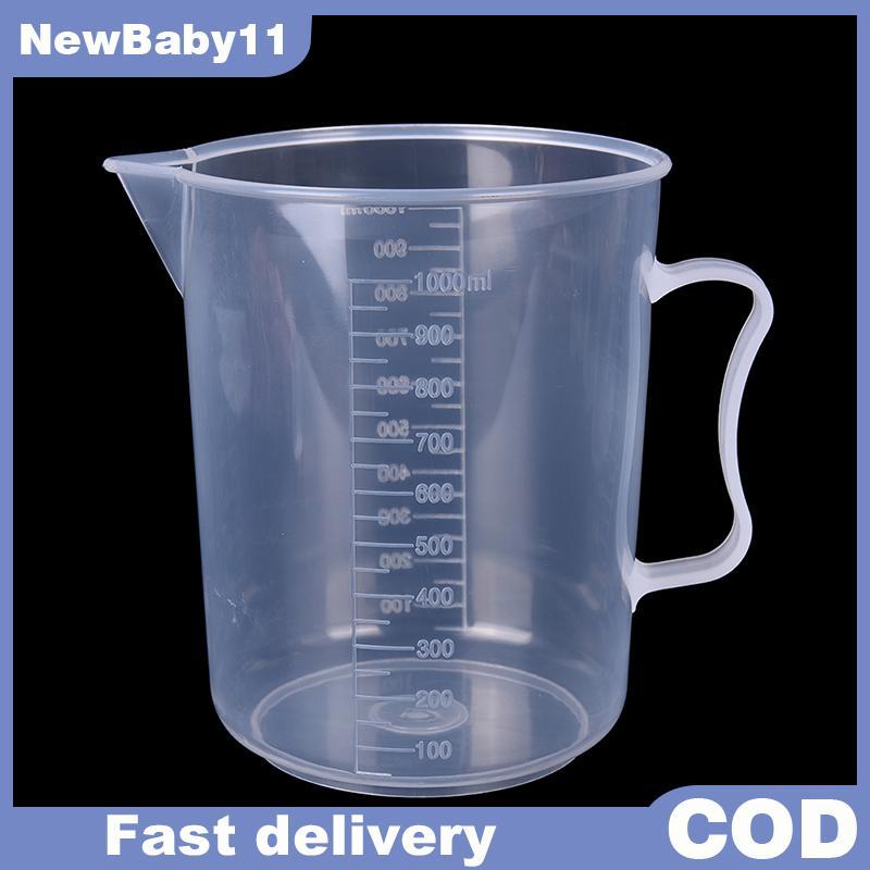 NY 20/30/50/300/500/1000ML ถ้วยตวงพลาสติกเหยือก Pour Spout Surface Kitchen, NBaby