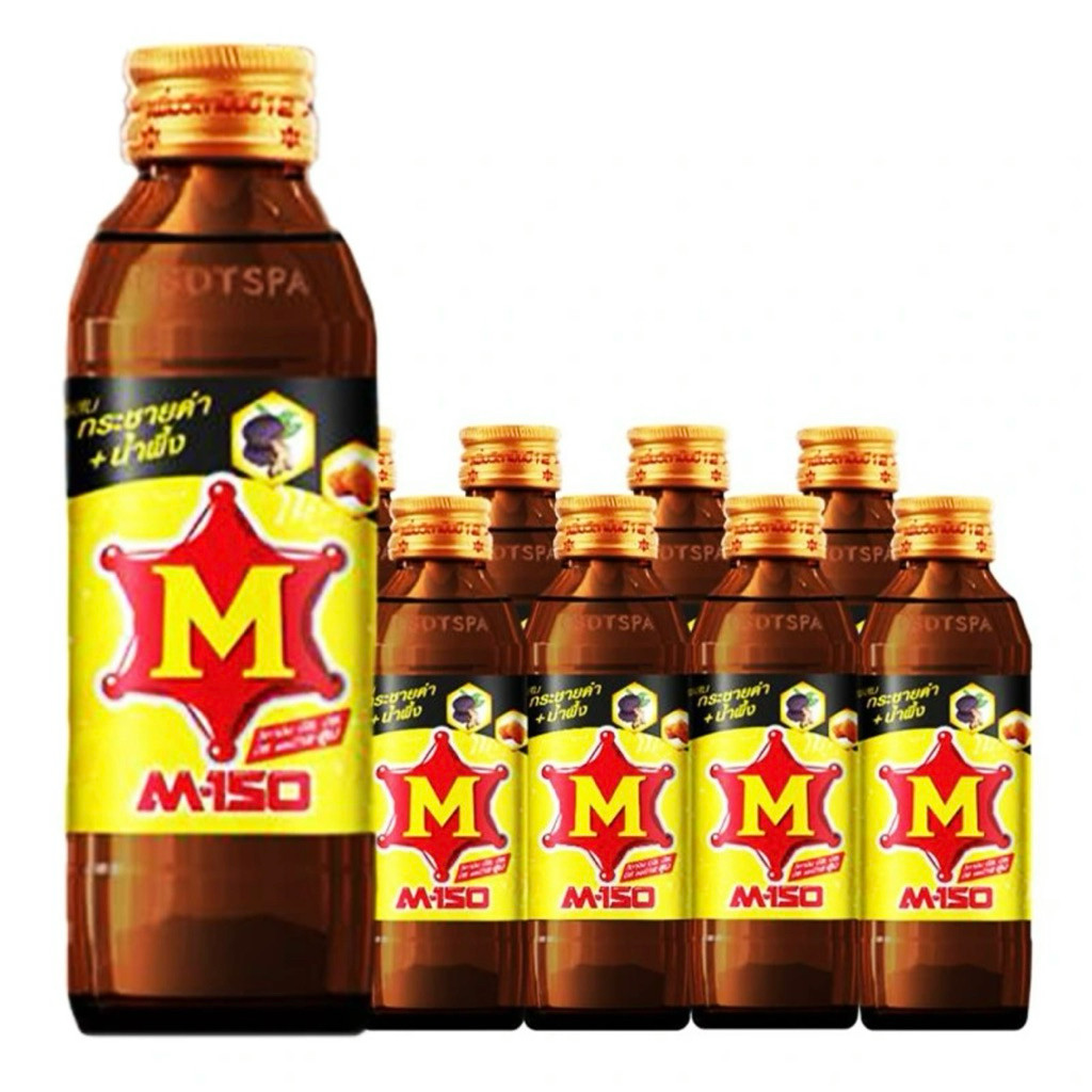M-150 เอ็มร้อย เครื่องดื่มชูกำลัง กระชายดำ+น้ำผึ้ง 150มล. (10ขวด) ส่งด่วน