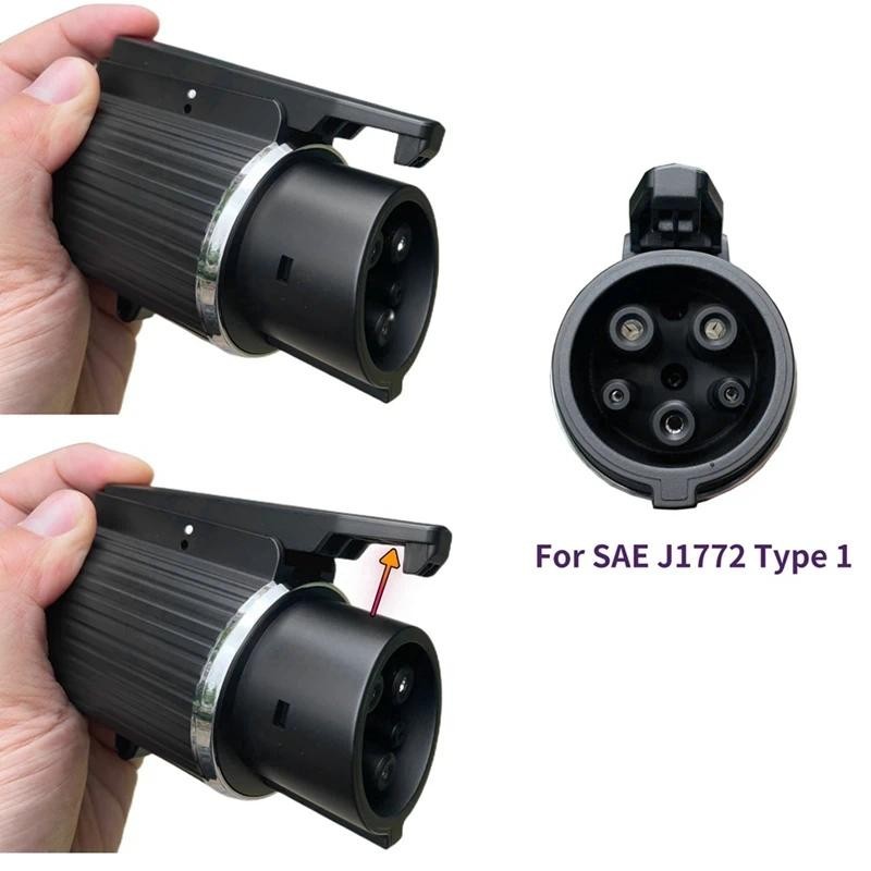 สําหรับอะแดปเตอร์ Tesla To SAE J1772 ประเภท 1 EV 250V 60A Max. หญิงถึงชายชาร์จ Adaptor Converter อุป