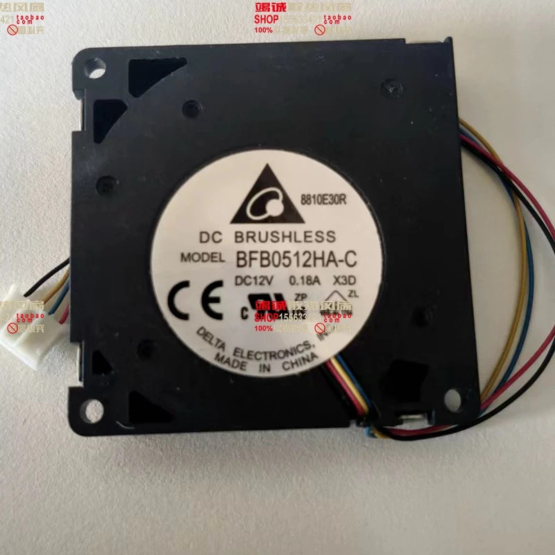 Delta BFB0512HA-C X3D DC 12V 0.18A 50x50x10 มม. พัดลมระบายความร้อนเซิร์ฟเวอร์ 4 สาย