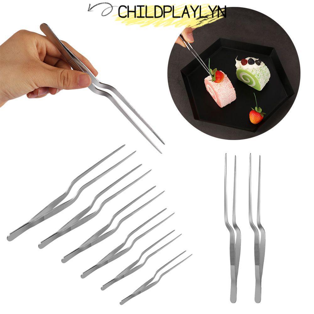 CHILDPLAYLYN อาหาร Tweezer ชุบครัวเครื่องมือเสิร์ฟ Presentation สแตนเลส