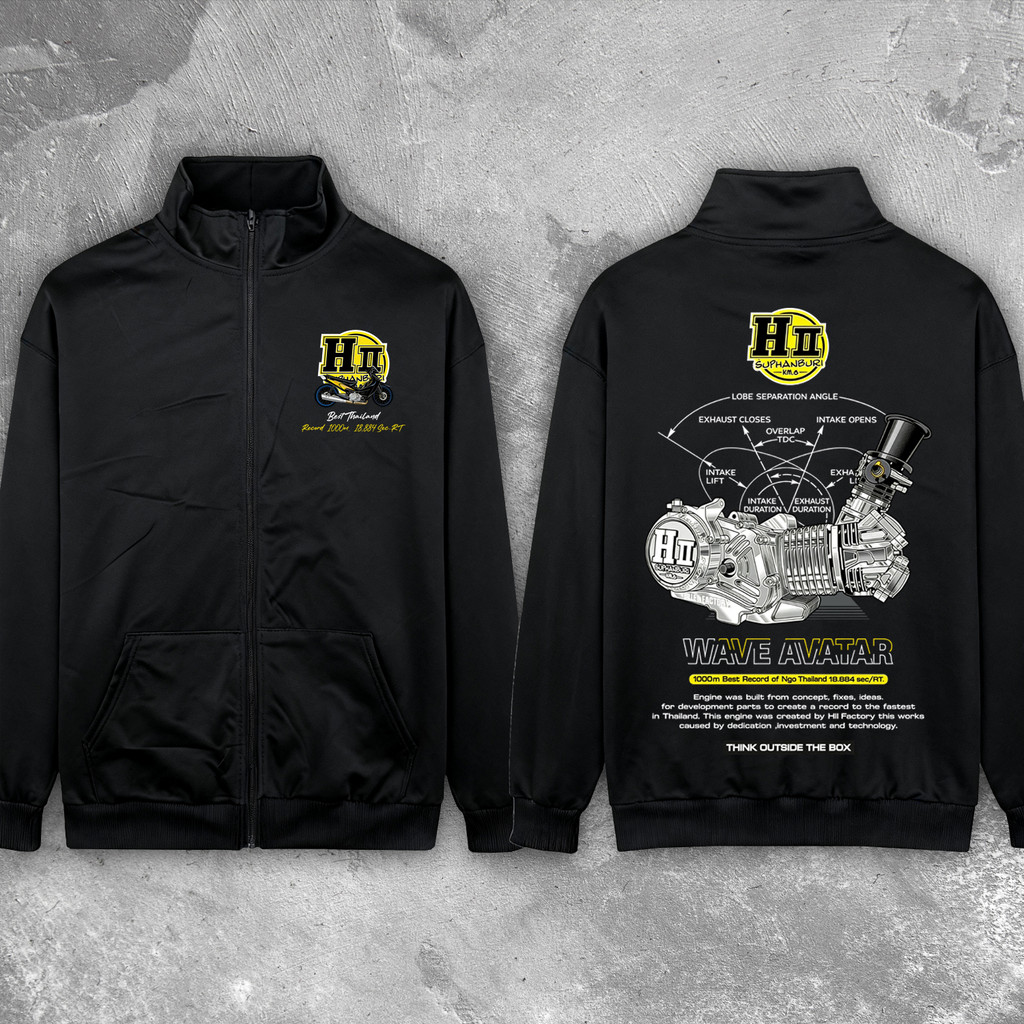 M-3XL เฮงสุพรรณ H2Suphanburi เสื้อคาร์ดิแกนแขนยาวสำหรับผู้ชาย คอปกตั้ง