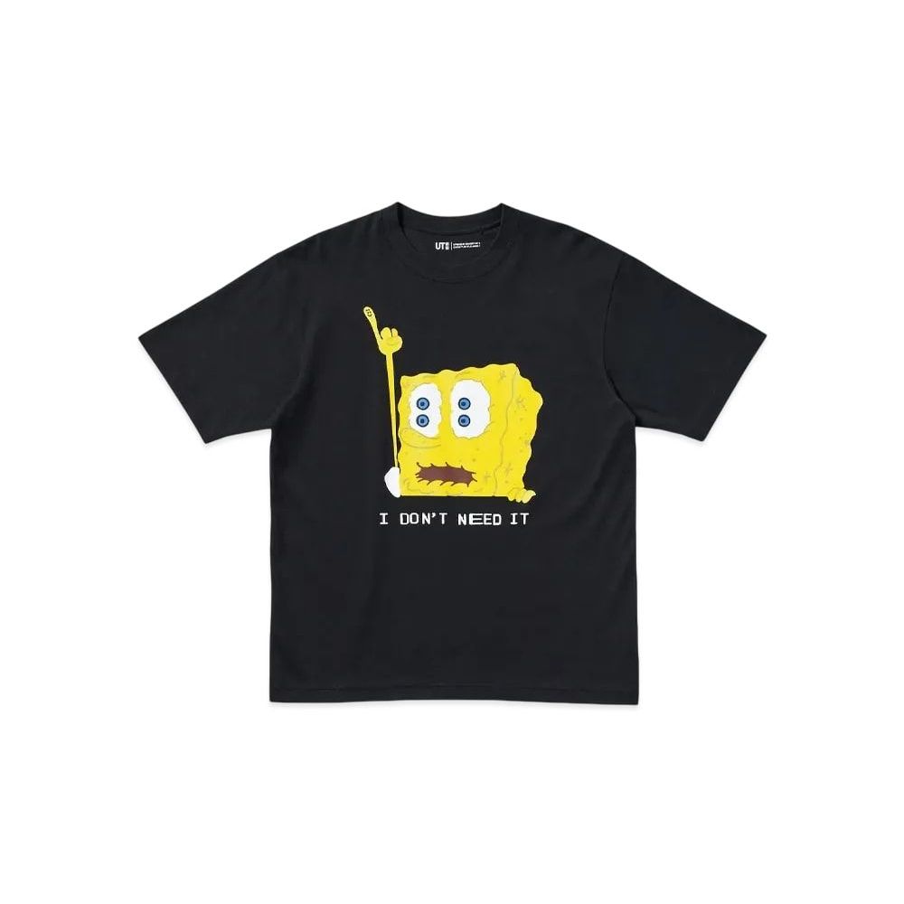 Uniqlo UT x Cactus Plant Flea Market Sponge Bob Oversized T-shirt Black Unused