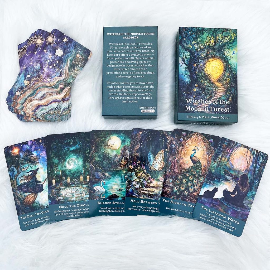 54 ชิ้น 13x8 ซม. Witches Of The Moonlit Forest Oracle ฟัง รูปที่ 3