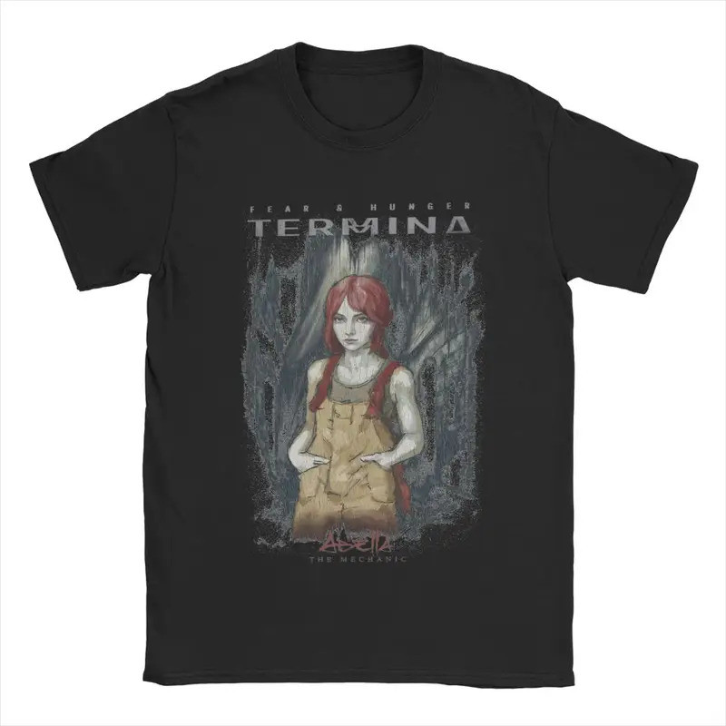 เสื้อยืดผู้ชาย Fear And Hunger 2 ลาย Termina Abella ผ้าฝ้ายแท้ แฟชั่นแขนสั้น คอกลม ไซส์ใหญ่