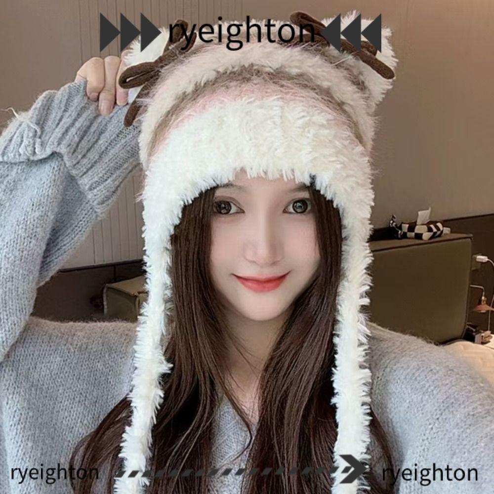 หมวกกันลมหนาว femur faux fur สำหรับผู้หญิง พร้อมลายบ๊อบเบิล แฟชั่นและคุณภาพสูง