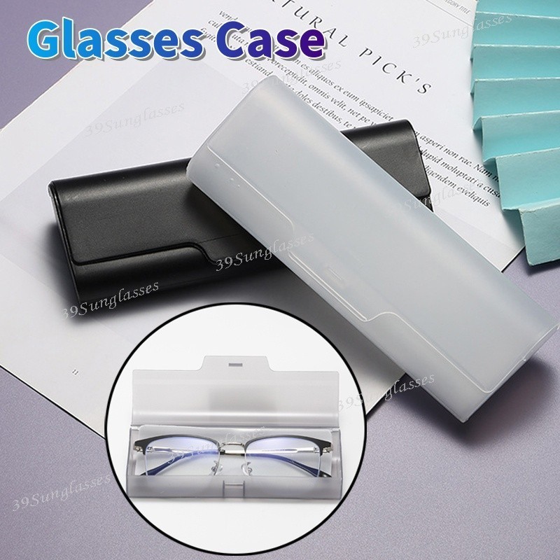 1 Ps แว่นตาสี่เหลี่ยมผืนผ้าพลาสติก Frosted แบบพกพาเหมาะสําหรับสายตาสั้นแว่นตาแว่นตากันแดดแว่นตาอ่านห