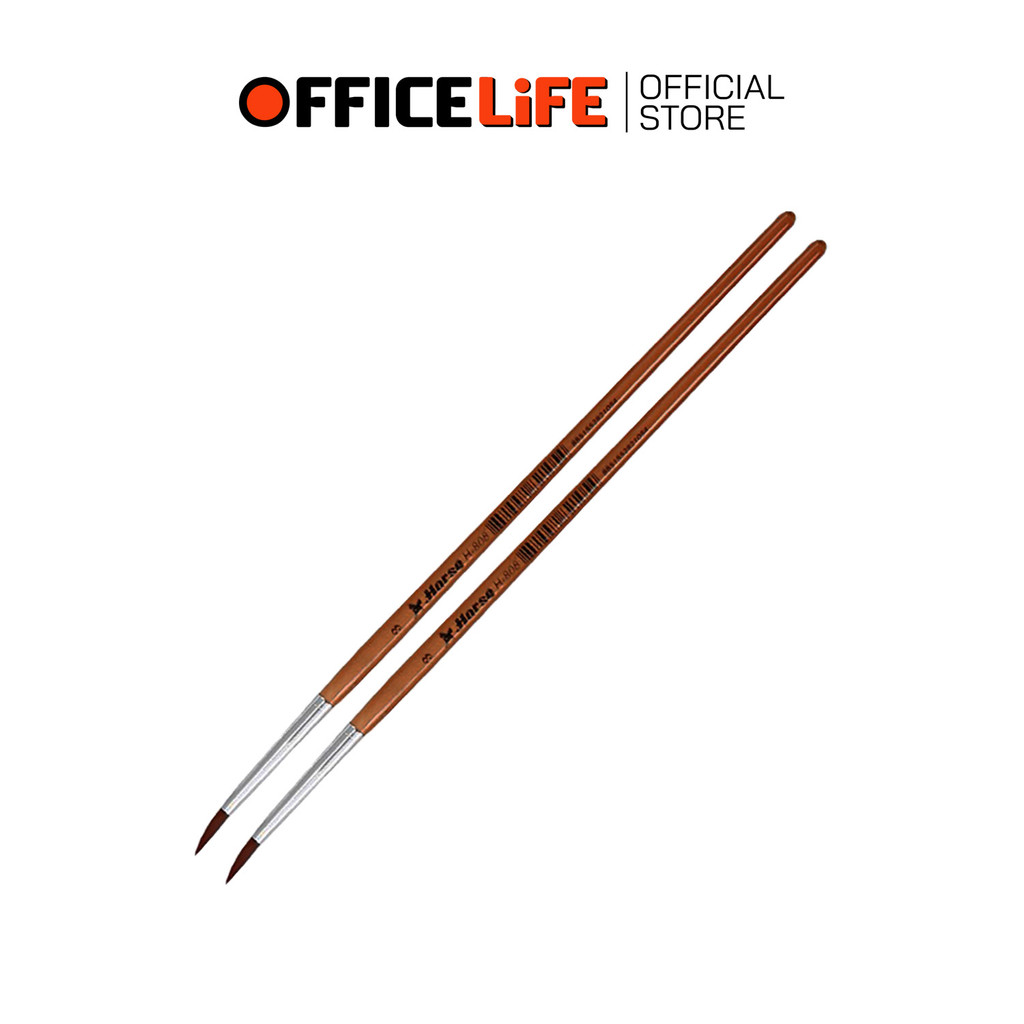 !! ซื้อสินค้าตามกำหนดเพื่อรับของแถม HORSE (ตราม้า) พู่กันสีน้ำ พู่กัน ปลายกลม รุ่น H-808 No.3 ( 2 ชิ