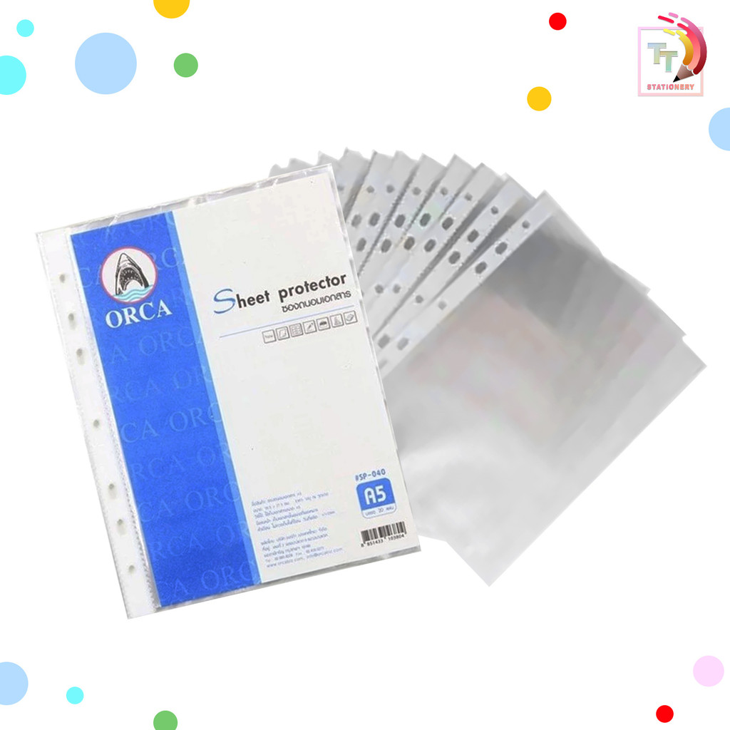 Orca (ออร์ก้า) ไส้แฟ้ม Refill ขนาด 11 / 7 รู A4 / A5 ( 20 ชิ้น / แพ็ค )