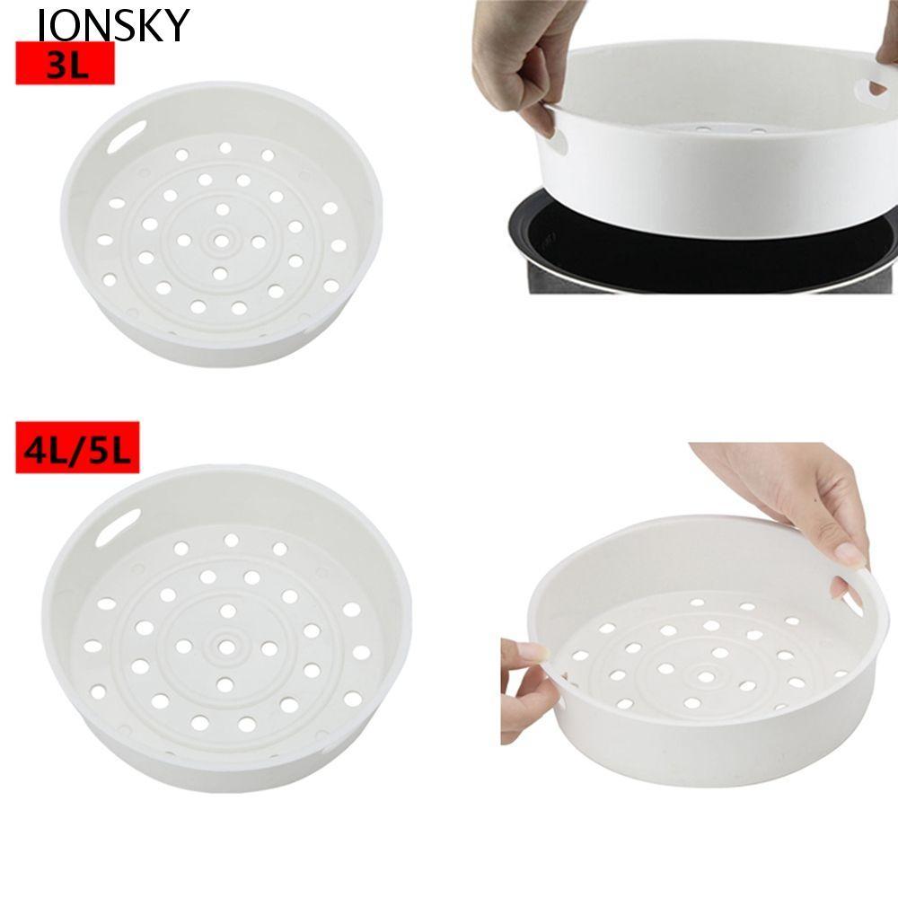 IONSKY Steamer Basket ทนทาน 1 ชิ้นเครื่องครัวพลาสติกเกรดอาหารสีงาช้างสําหรับหม้อหุงข้าวหม้อ