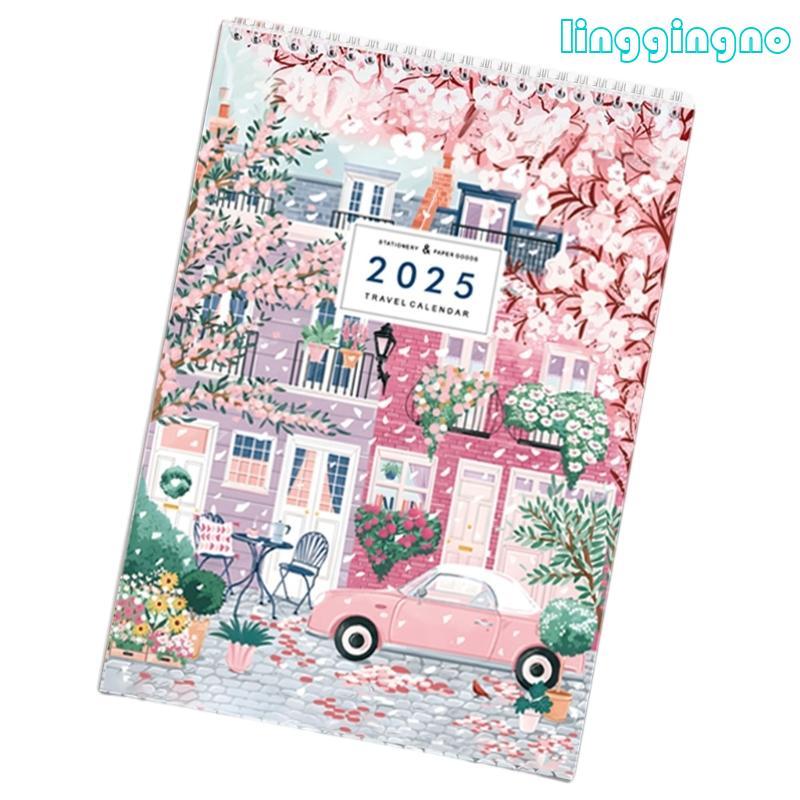 RR 2025 Travel Journey Wall Calendar Runs จากเดือนมกราคม 2025 Twin-Coil Binding 2025 Wall รายเดือน C
