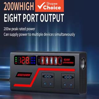รถอินเวอร์เตอร์ไฟฟ้า 2000W 12V 24V ถึง 220V พร้อมเครื่องชาร์…