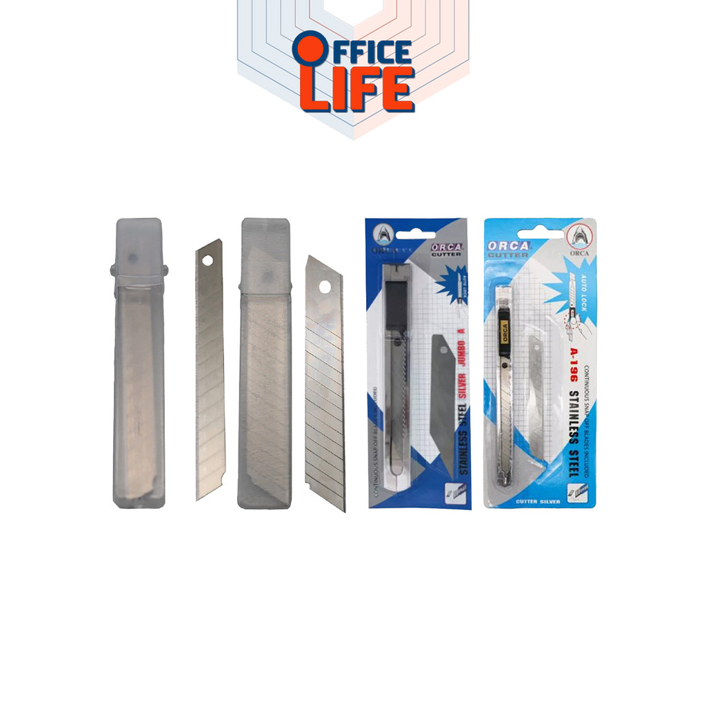 ORCA (ออร์ก้า) คัตเตอร์ คัตเตอร์เหล็กและใบมีด รุ่น A-196 / JUMBO A / A-100 / L-150 ( 1 ชิ้น )