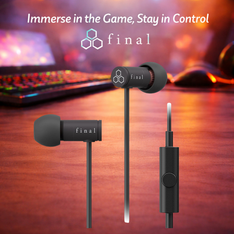 final VR500 หูฟังเกมมิ่ง In-Ear พร้อมไมค์ สีเทา