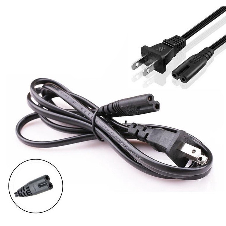 ร้านไทย AC Power Supply สายอะแดปเตอร์เชื่อมต่อสายเคเบิล 2 รู 1.8 เมตร