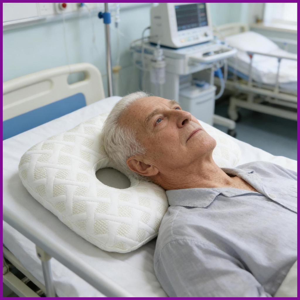 เจาะหมอนหน่วยความจําโฟมเบาะ 11.02x11.02x2.76 นิ้วต่างหูหมอนสําหรับเครื่องบินรถ Workplace Gym Nap gel