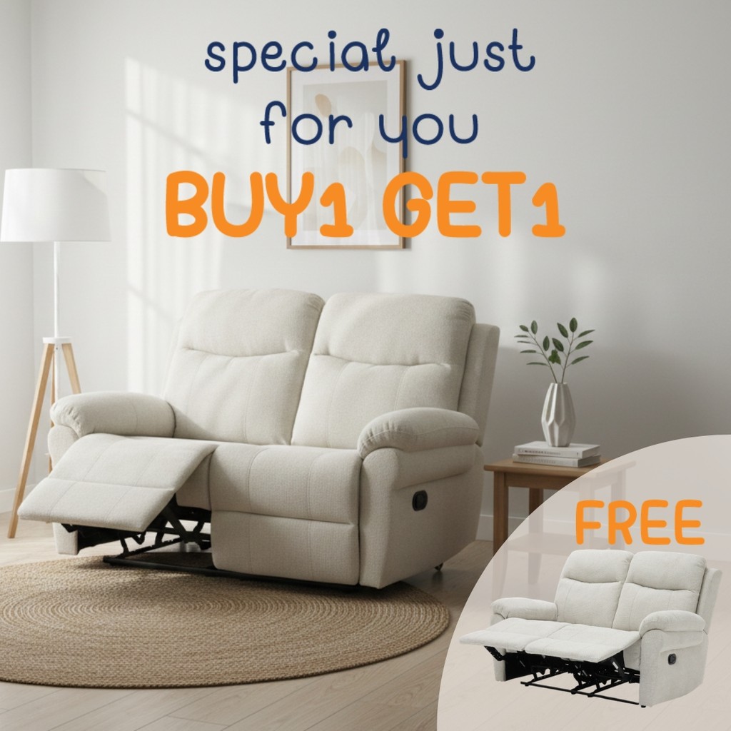 Looms BUY 1 GET 1 Recliner JOLYN Cream  แบรนด์ LOOMS