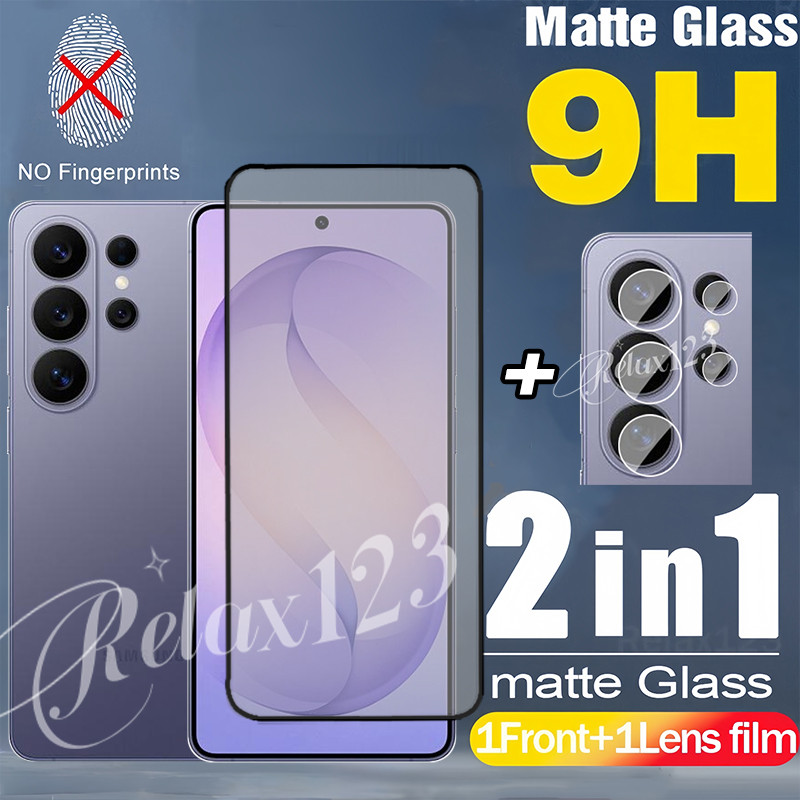 SAMSUNG สําหรับSamsung S26 Ultra 5G 2in1 Matte Frosted Glassและเลนส์ฟิล์มสําหรับSamsung Galaxy S26 +
