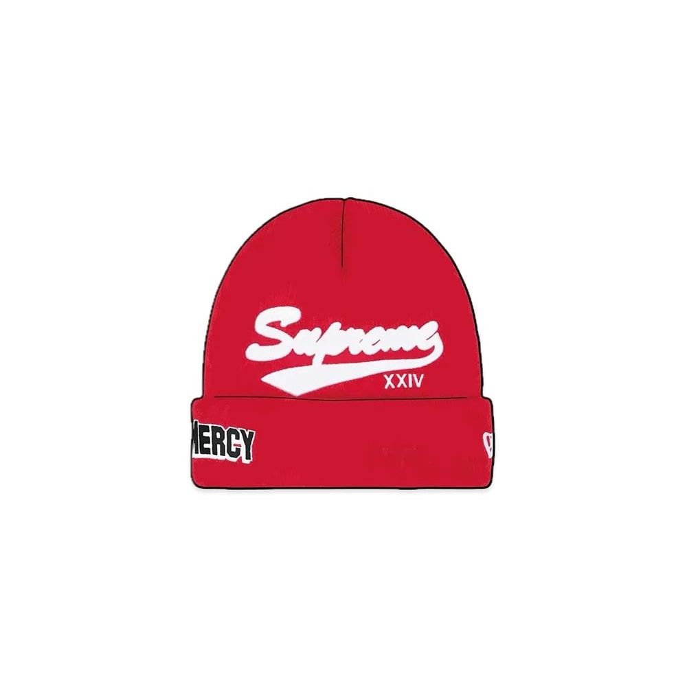 Supreme New Era Salvation Beanie Red Unused