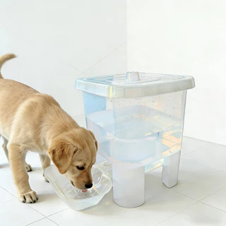 NEW!เครื่องจ่ายน้ําแมว ถังดื่มสัตว์เลี้ยง 4L ความจุมาก ถังเก็บน้ําให้อาหารที่ถอดออกได้เงียบ