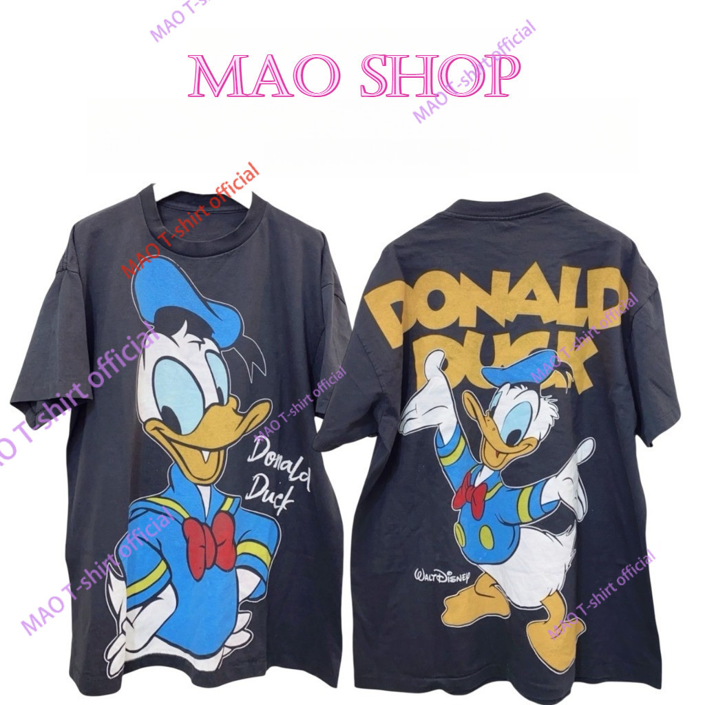 COD✅ (จัดส่งในกรุงเทพฯ) MAO Shop เสื้อที-ชิร์ตสติ๊กเกอร์การ์ตูนแบบเกาหลี น่ารักสติ๊กเกอร์หน้าและหลัง ฤดูร้อน oversize