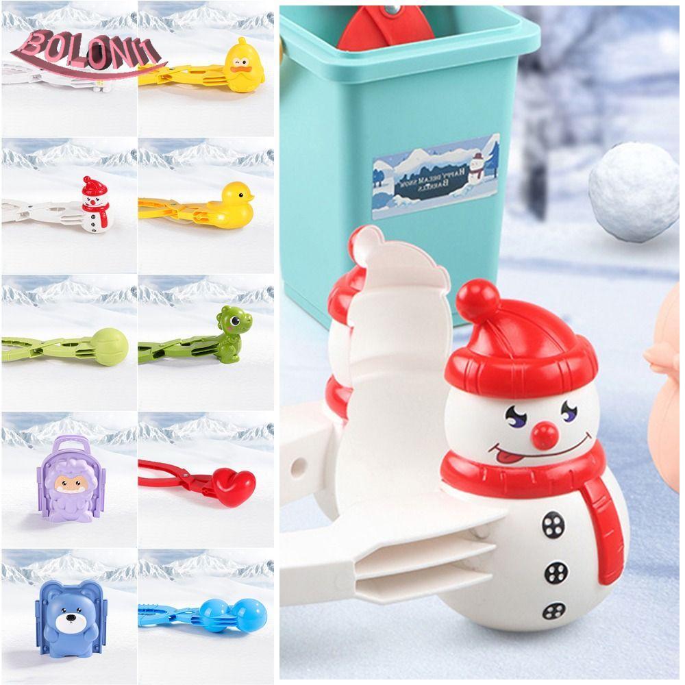 BO แม่พิมพ์เครื่องทําสโนว์บอลไดโนเสาร์, Early Education Sports Duck Snowball Clip, Winter Fight Bear