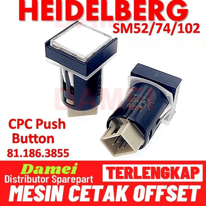 Heidelberg Cpc ปุ่มสวิตช์หมึก 81.186.3855 CPC SM52 SM74 SM102