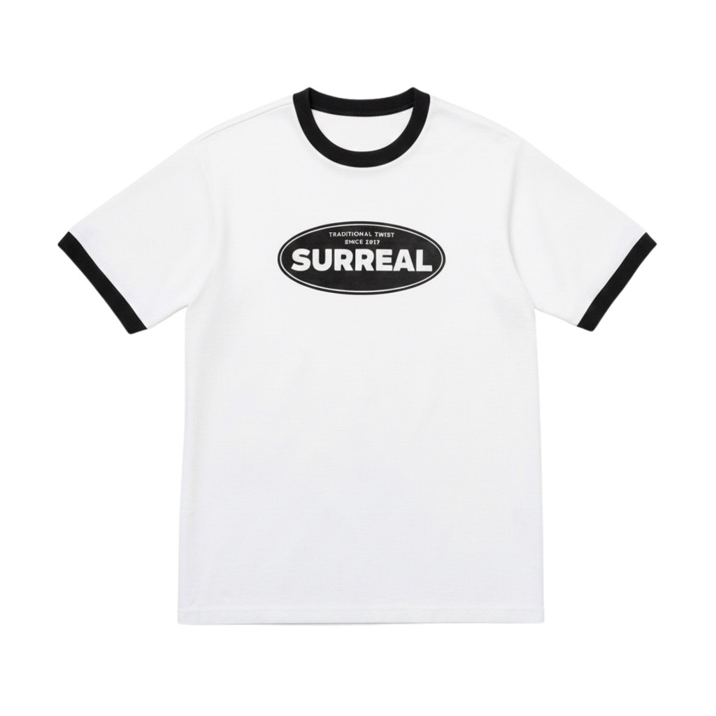 SURREAL Ringer Tee.. 90-150cm เสื้อยืดคอตตอน