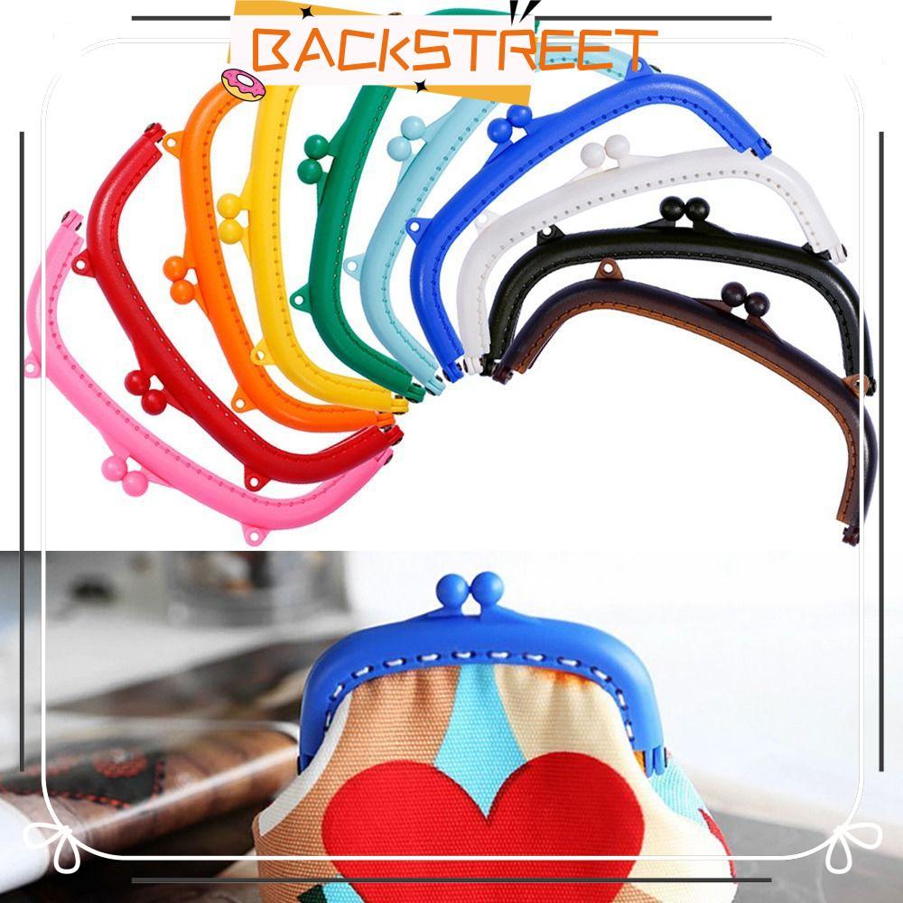 BACKSTAGE Purse Clasp Frame, Candy Color Plastic Purse Frame Kiss Clasp, Mini Bag Hardware Bag Frame