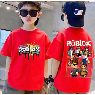 เสื้อยืดเด็ก แฟชั่นใหม่ ลาย Roblox ทรงโอเวอร์ไซซ์ สไตล์เรียบง่าย ใส่สบายระบายอากาศได้ดี