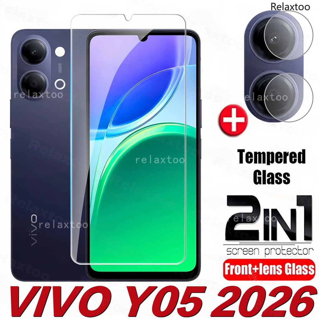 VIVO Y05 2026 2in1 3D โค้งกระจกนิรภัยสําหรับ VIVO Y05 VivoY05 s t Y05S Y11d VIVOY05S VIVOY11d VIVOY0