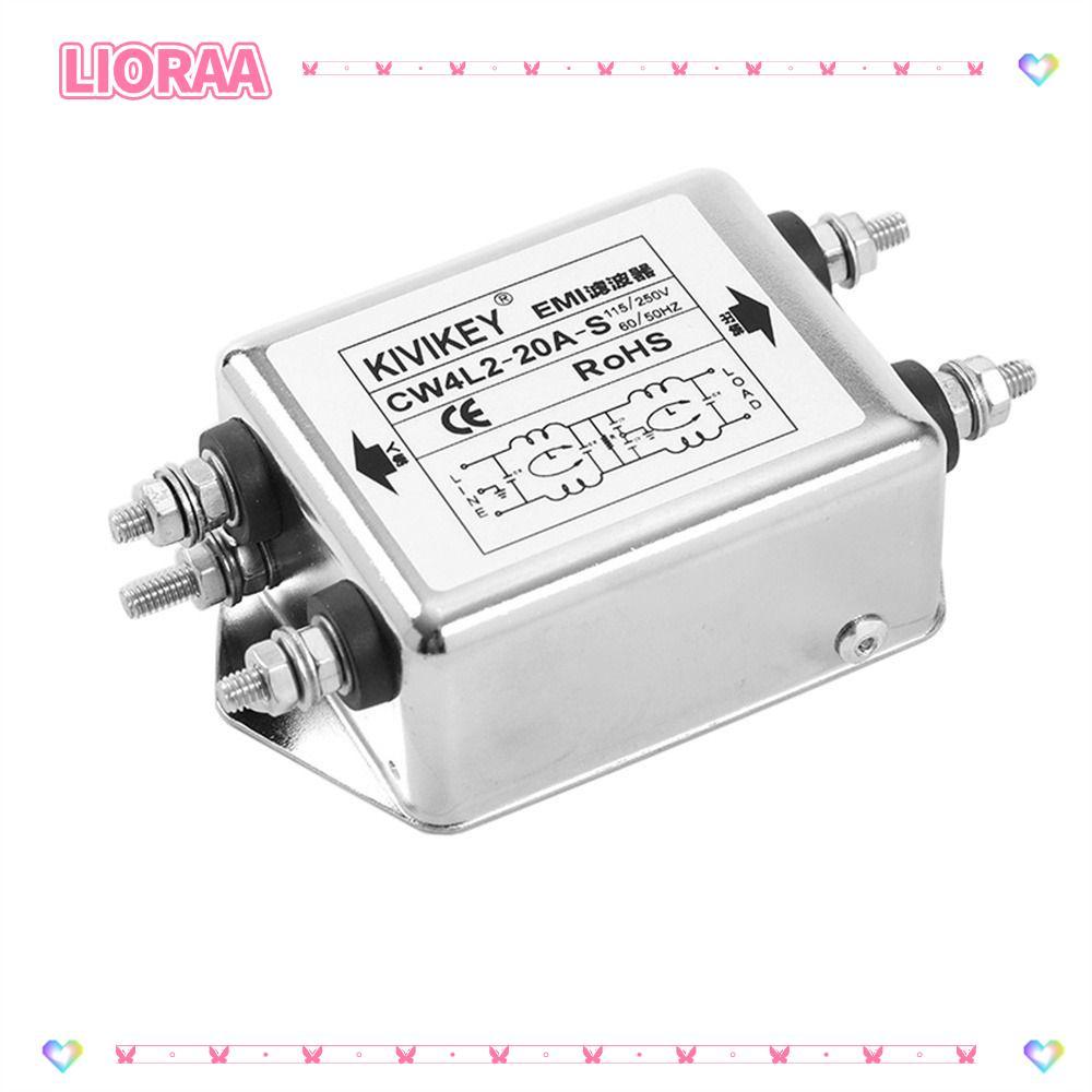 ลิโรร่า‌A Power EMI Filter, 20A Terminl Noise Suppressor, ตัวกรองรบกวนแม่เหล็กไฟฟ้า 50/60Hz JREle AC 115/250V CW4L2-20A-S Line-Conditioner Switch แหล่งจ่ายไฟ