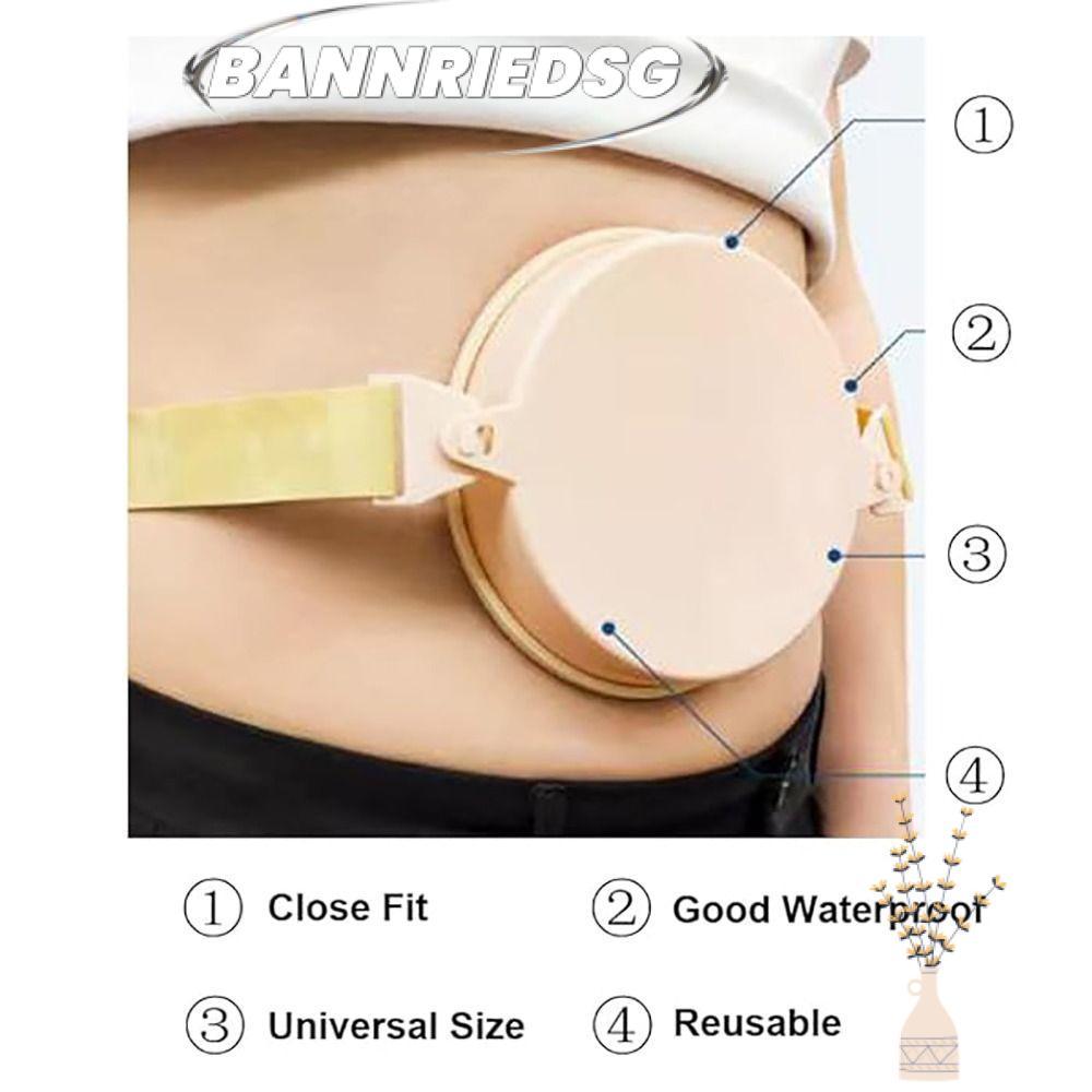 BANNRIEDSG989YR ผ้าคลุมถุง Ostomy, กันน้ําทําความสะอาดง่ายฝาครอบอาบน้ํา Ostomy, อุปกรณ์ล้างทําความสะอาดได้ยืดหยุ่น Colosstomy กระเป๋า
