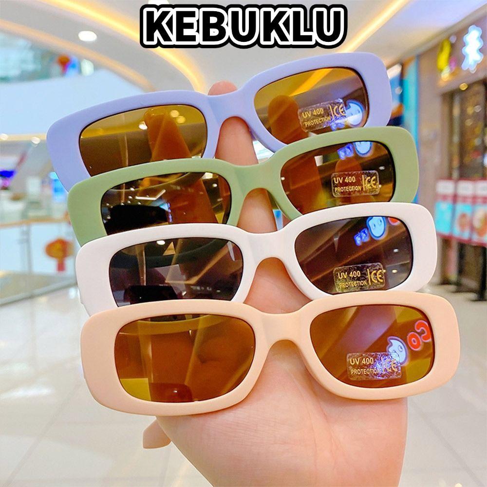 KEBUKLU Kids Oval Frame Sun Glasses, Outdoor Sun Protection Childrens Square Glasses, Cute Summer Sh