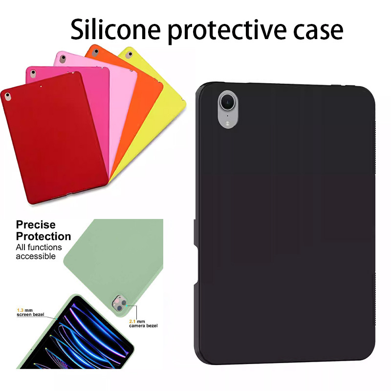 เคสแท็บเล็ต ซิลิโคน กันกระแทก สีพื้น สําหรับ ไอแพด Pro 11  Air 1-2 Gen 5-6 gen 7-11 Mini 6/7  Air6-7 Air 11จัดส่งจากไทย