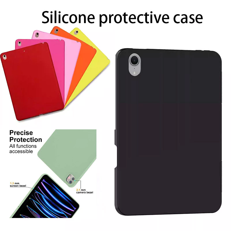 เคสแท็บเล็ต ซิลิโคน กันกระแทก สีพื้น สําหรับ ไอแพด Pro 11 Air 1-2 Gen 5-6 gen 7-11 Mini 6/7 Air6-7 Air 11จัดส่งจากไทย