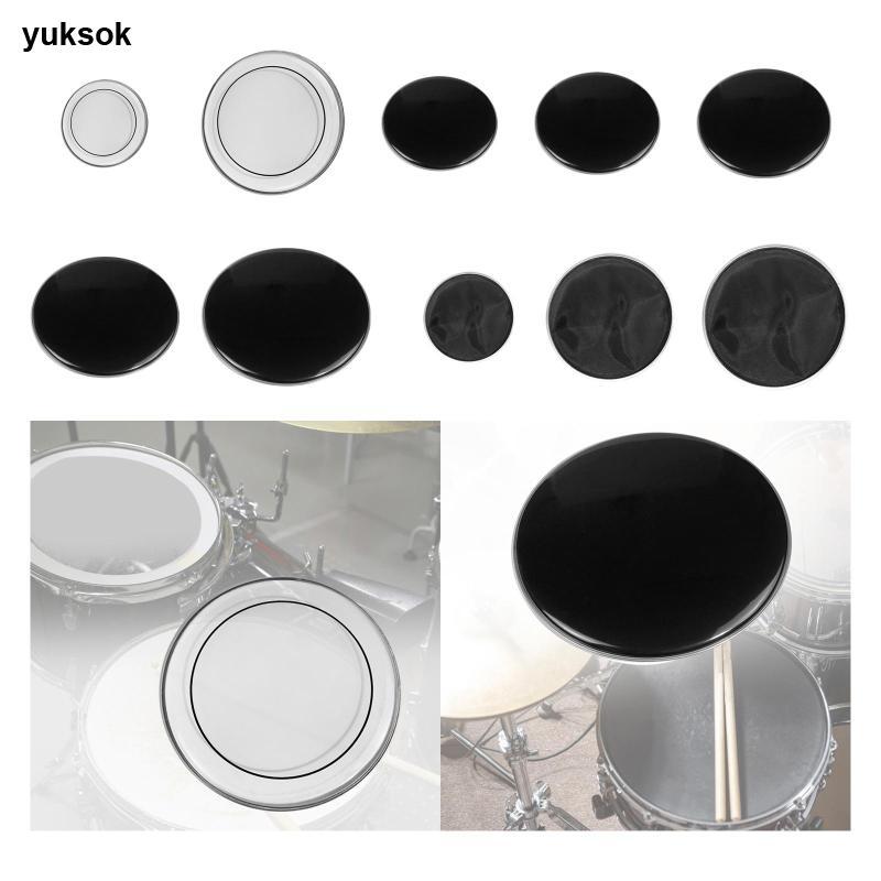[yuksok] Drum Pad Compact Drum Damper Replacement Silent Drumhead สําหรับ Practise Drum Kit และชุดเค