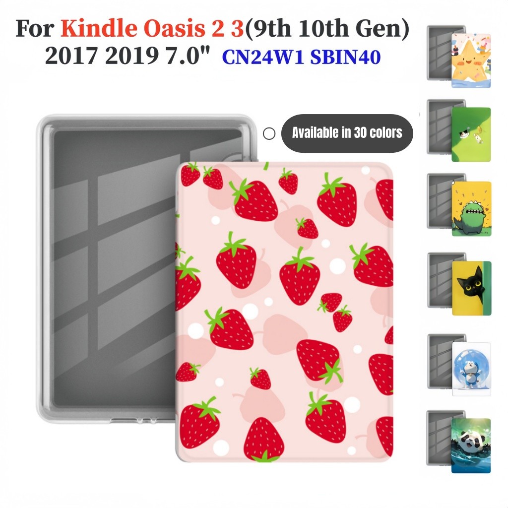 สําหรับ Kindle Oasis 9th 10th Gen 7.0 นิ้ว CW24WI S8IN40 คุณภาพสูงทาสีรูปแบบอะคริลิคใส E-Reader Oasi