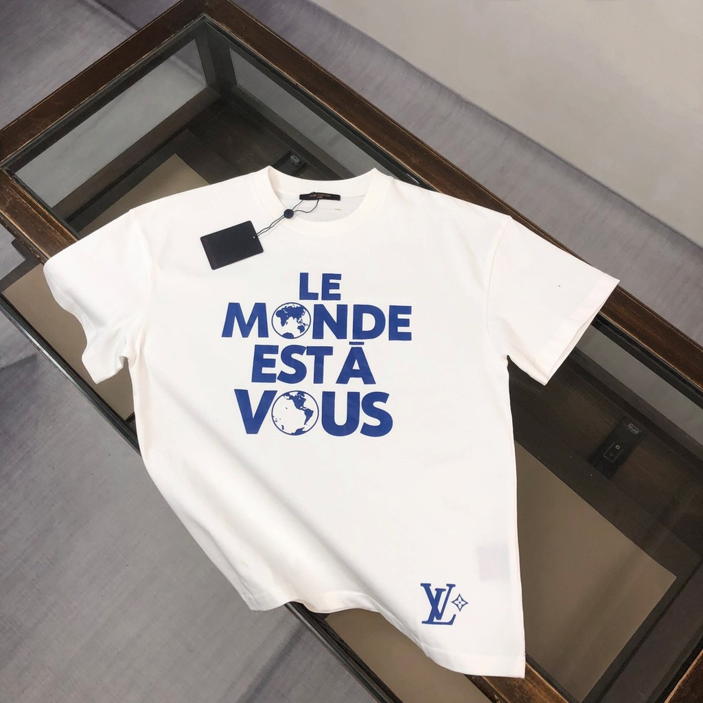 LO% UIS VU & ITTON/L @ V2026 Star คลาสสิกรอบคอแขนสั้นเสื้อยืดผู้ชายผู้หญิงพิมพ์โลโก้ที่เรียบง่ายหลวม