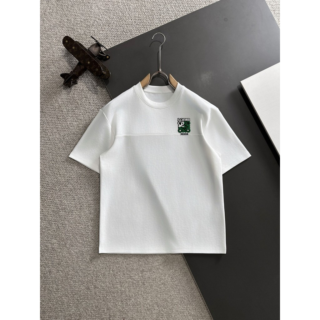 Loe * we2026 Star รอบคอแขนสั้นเสื้อยืดคู่สไตล์ผู้ชาย Raglan แขน Slim-fit Creative Slimmer ดูรอบคออาร